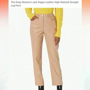 Vegan leather high waisted pants